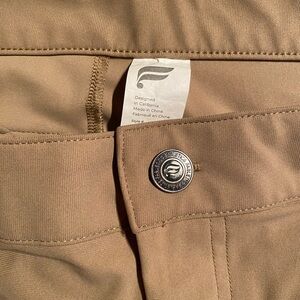 Fabletics “The Don 5” (slim fit) Beige Pants with Button Accent